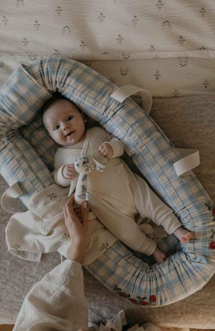 Baby Nest - Plaid Sky Blue