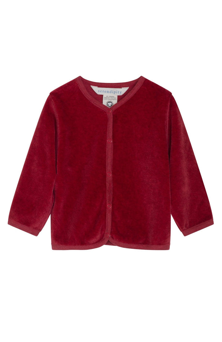 Baby Velour Jacket - Ruby