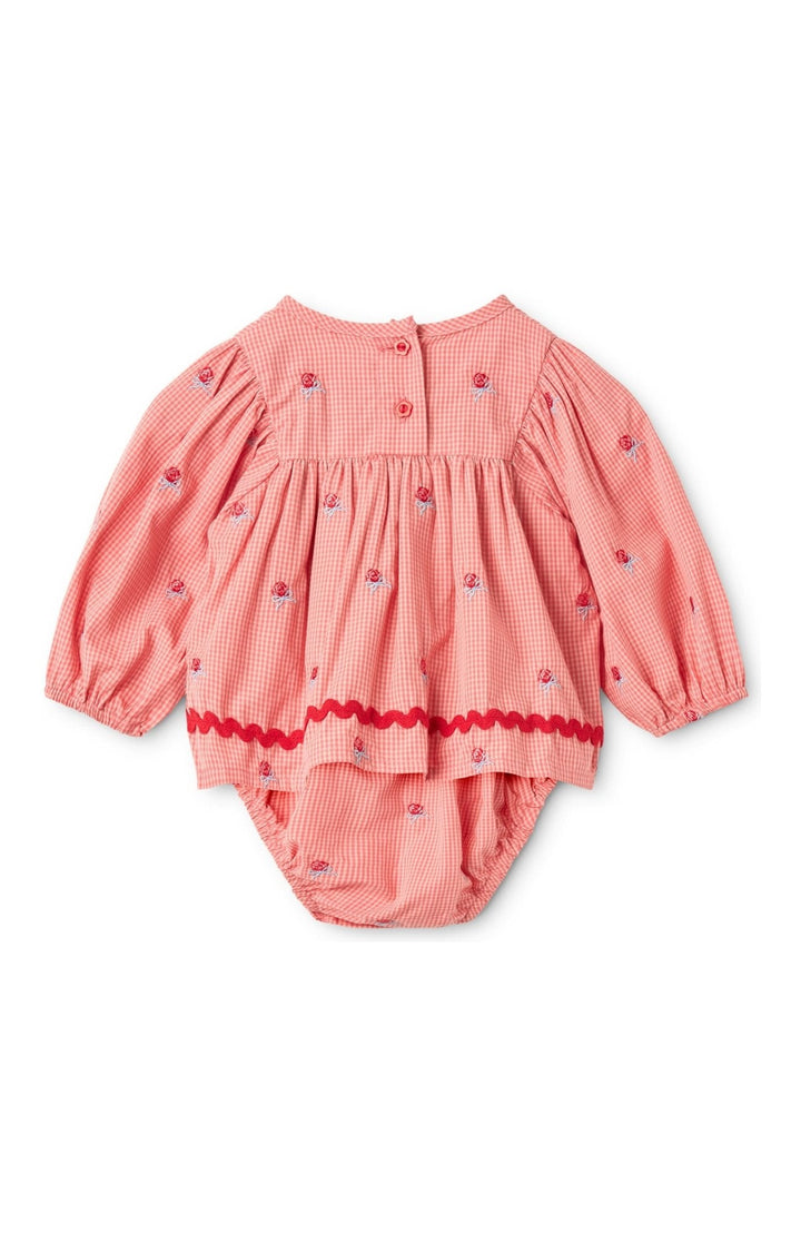 Sonja Romper - Pink Rose Gingham - detalj 1