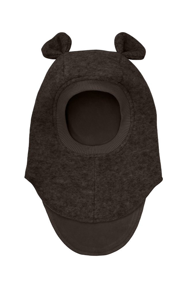 Balaclava Ears Wool - Dark Brown Melange HUTTEliHUT ytterkläder