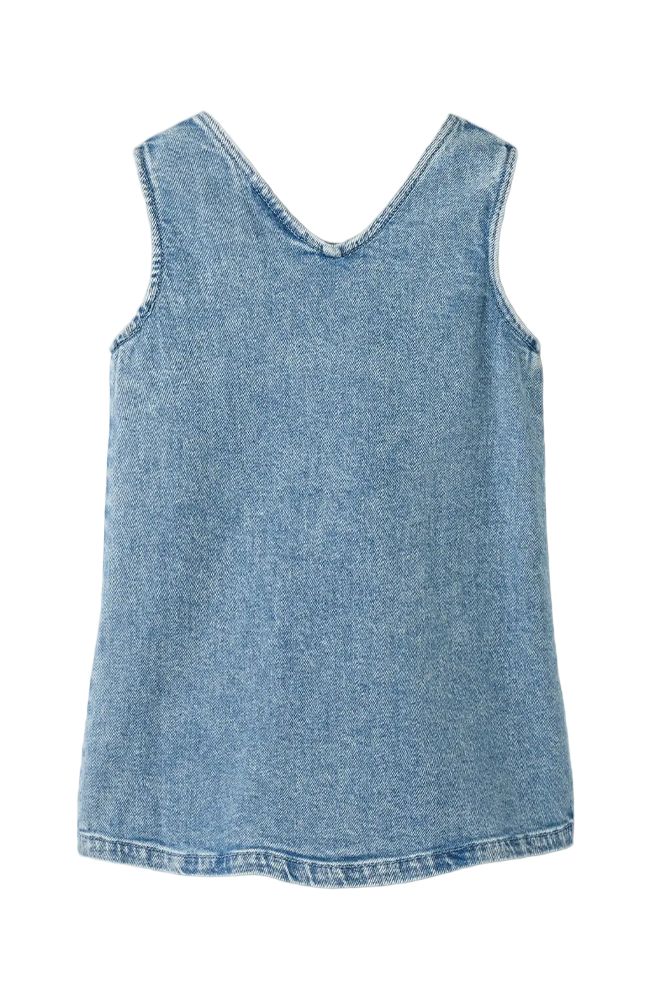 Lulia Denim Spencer Dress - Blue Denim