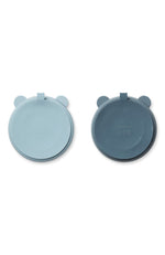 Stacy Divider Suction Plate 2-Pack - Sea blue/Whale blue