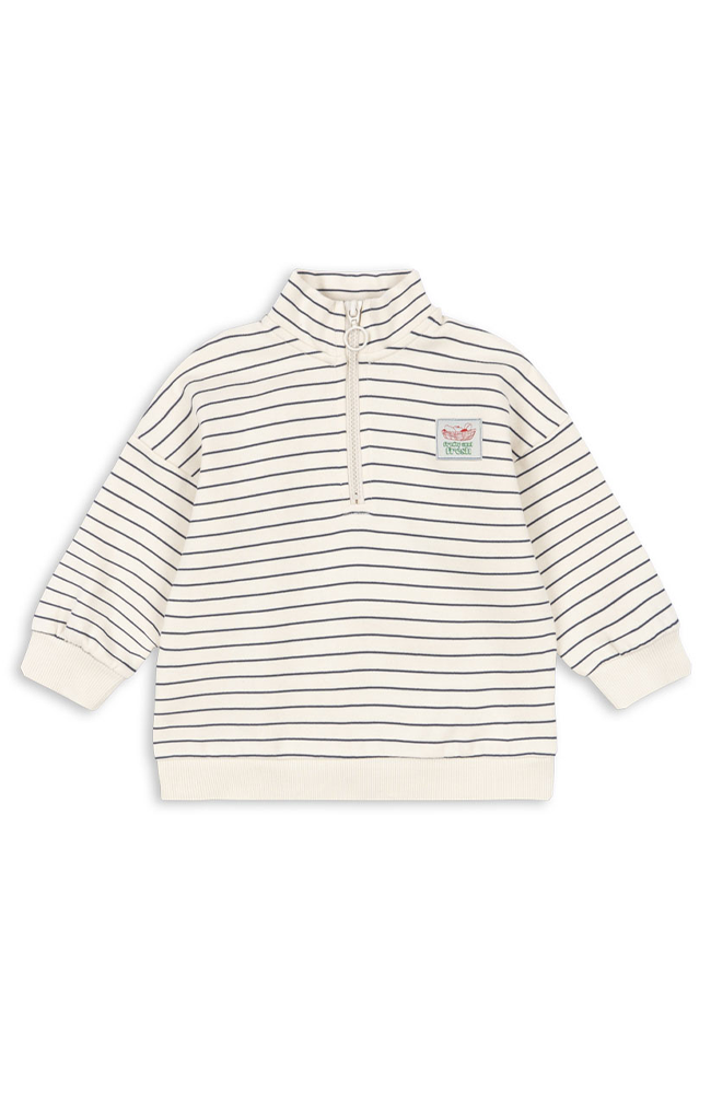 Lou Half Zip Sweatshirt - Flintstone Stripe