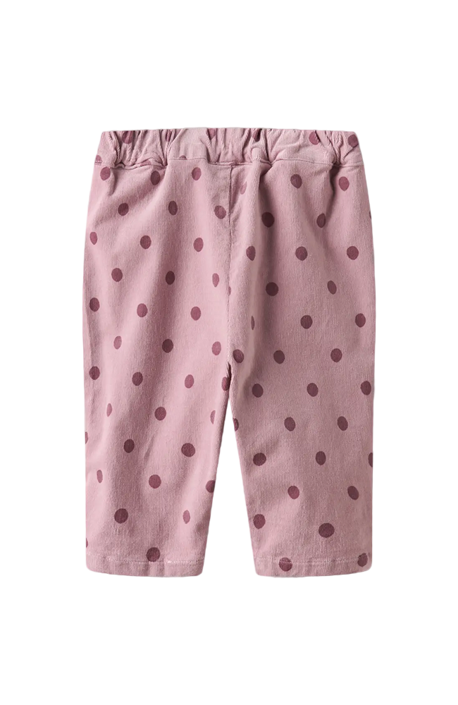 Somba Loose Cord Pants - Violet Ice Dots