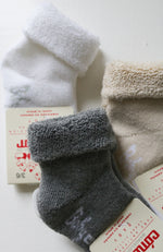 Baby Terry Cotton Socks - Light Grey