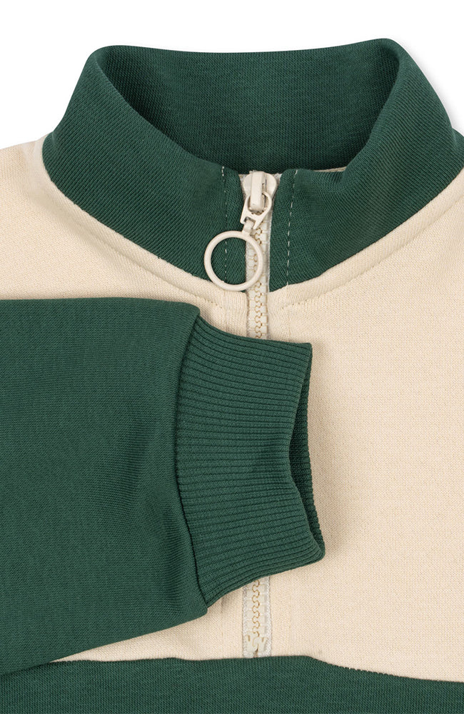 Lou Half Zip Sweat - Smoke Pine