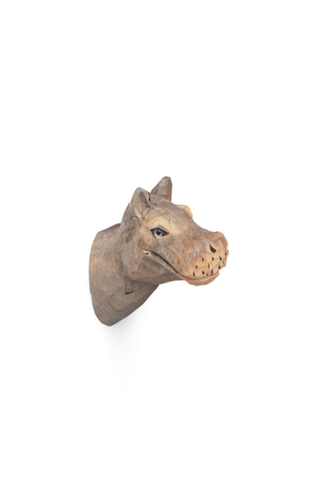 Animal Hand-carved Hook - Hippo Ferm Living Inredning