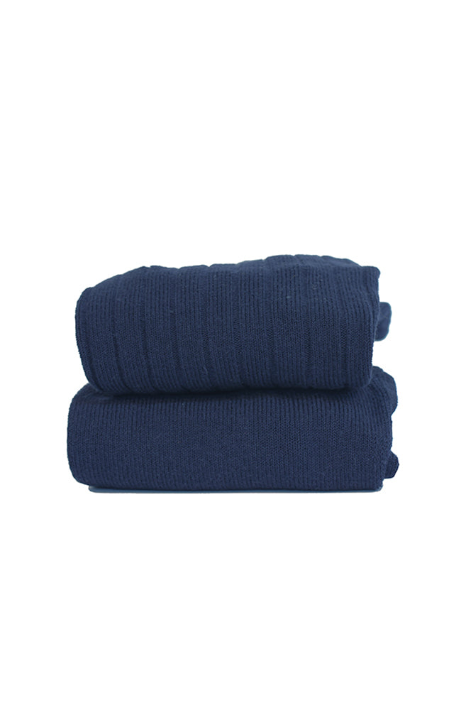 Basic Rib Short Sock - Navy Blue Condor Strumpor