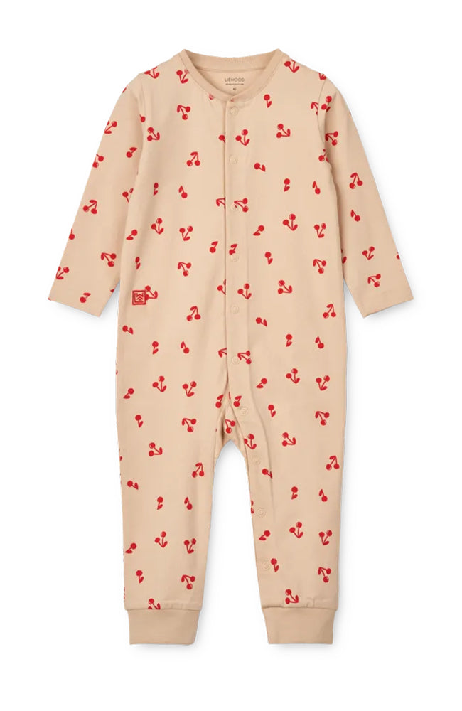 Birk Printed Pyjamas Jumpsuit - Cherries / Apple blossom