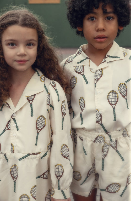 Tennis Woven Dress - Offwhite