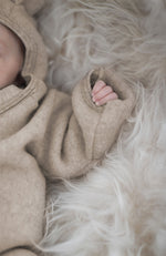 Allie Babysuit w/ears Soft Wool - Camel