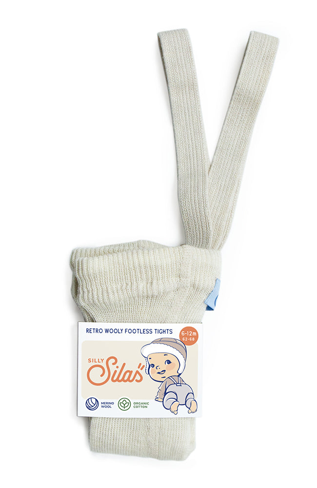 Wooly Footless Tights - Cream Blend Silly Silas Tights