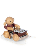 Wooden Pull Bunny Music - Bell red Boy