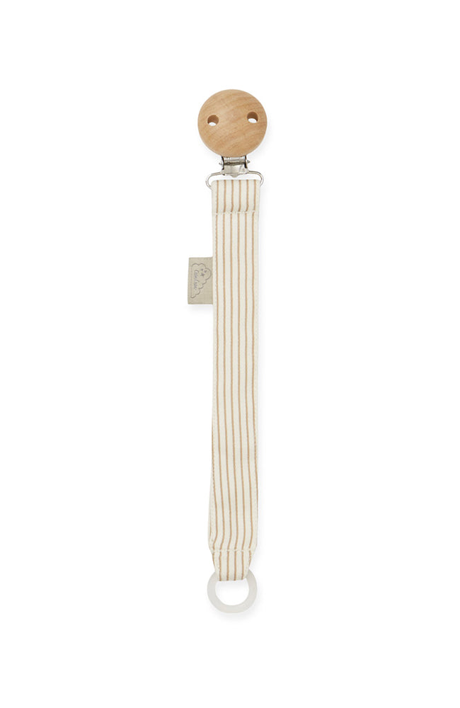 Pacifier Holder - Classic Stripes Camel