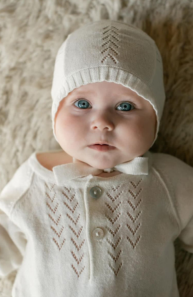 Lace Front Bonnet - Cream