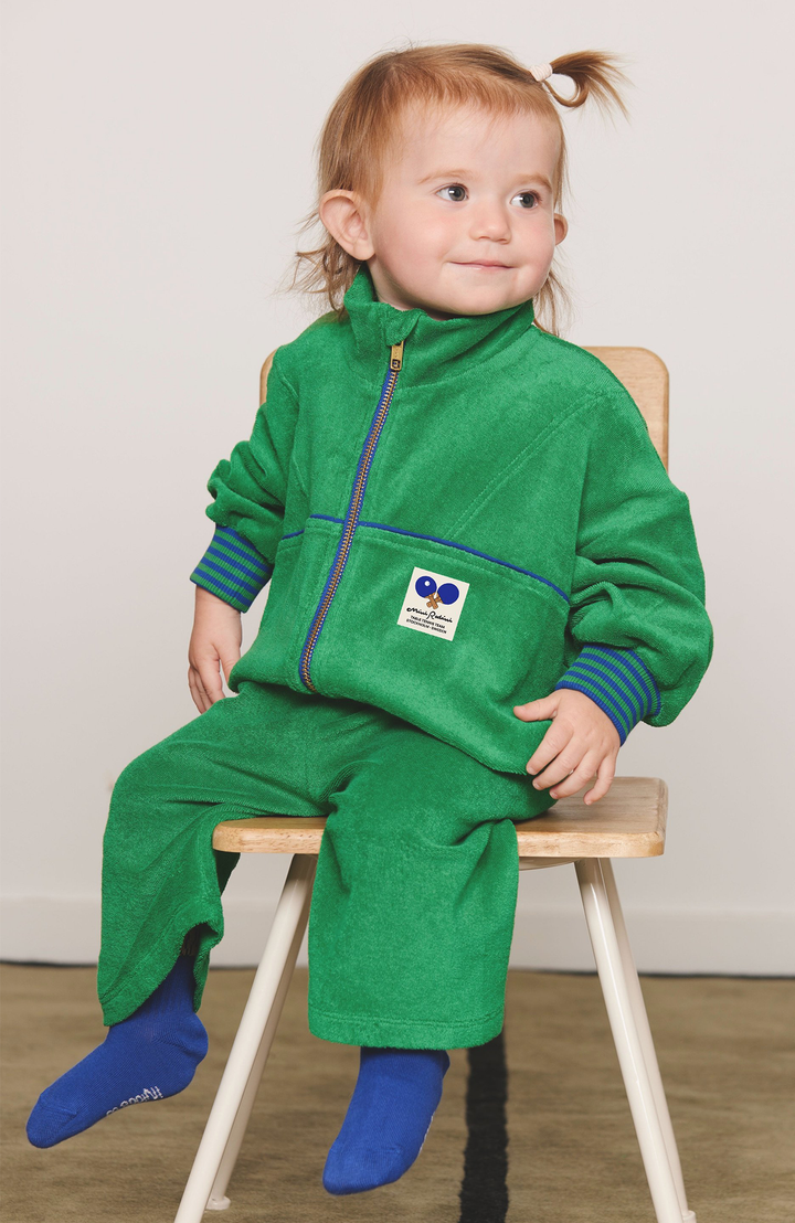 Bordtennis Patch Frotté Cardigan - Grön
