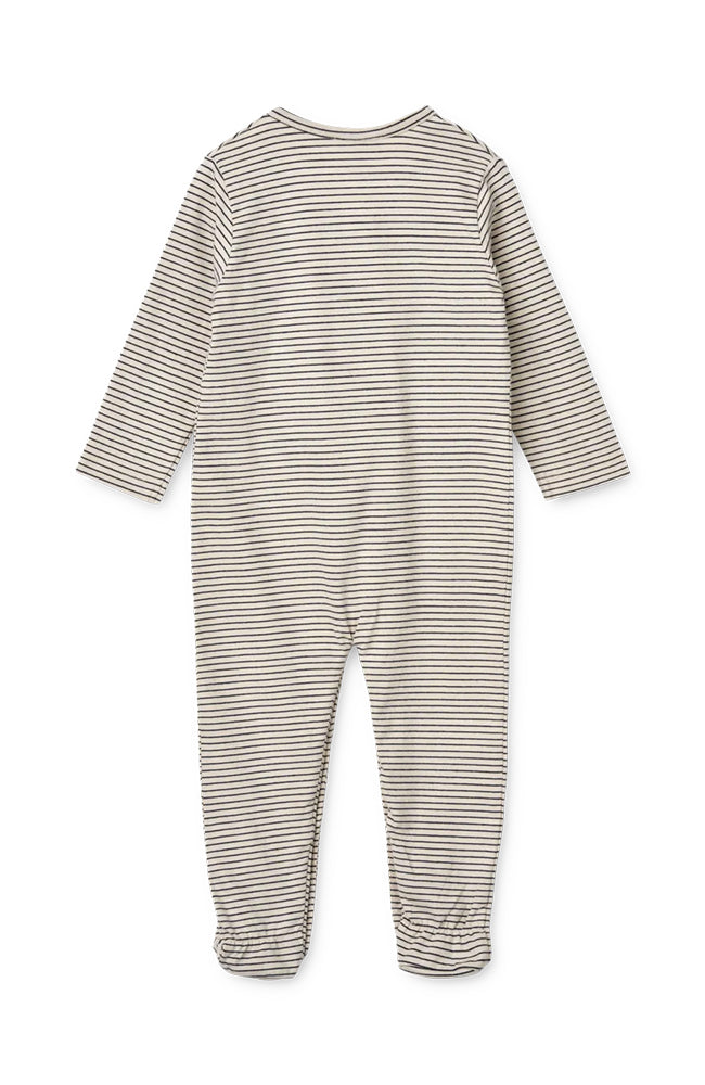 Bolde Baby Stripe Jumpsuit - Stripe Sandy / Classic navy Liewood onesie