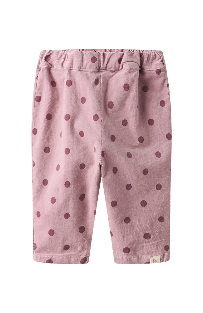 Somba Loose Cord Pants - Violet Ice Dots