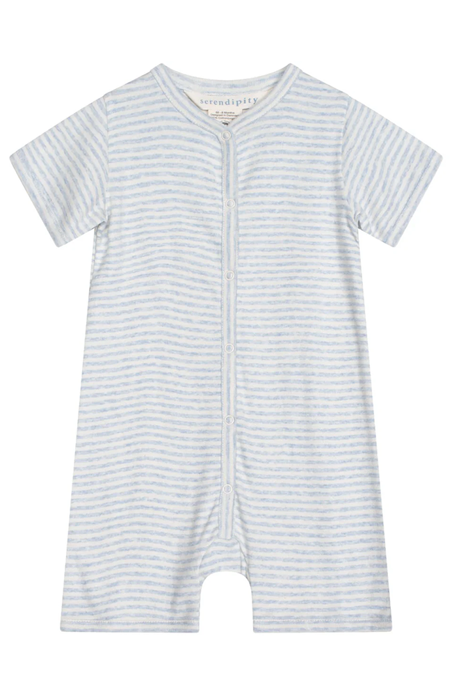 Baby Short Suit Stripe - Mist/Offwhite
