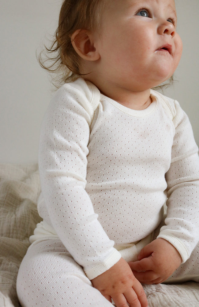 Baby Leggings - Offwhite Pointelle Serendipity Organics Leggings