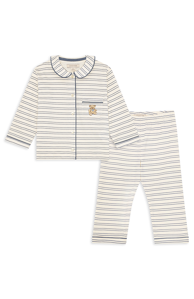 Pio Set - Indigo Butter Stripe