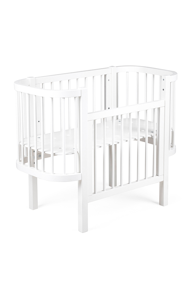 Sebra Bedside Crib - Classic White