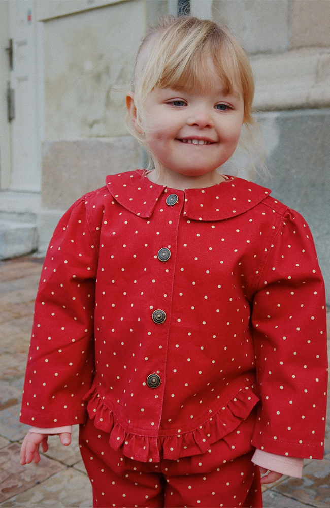 Nola Shirt Jacket - Strawberry Dot Konges Slöjd ytterkläder