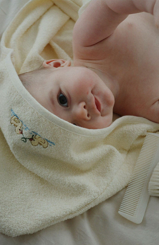 Figo Baby Towel - Antique White