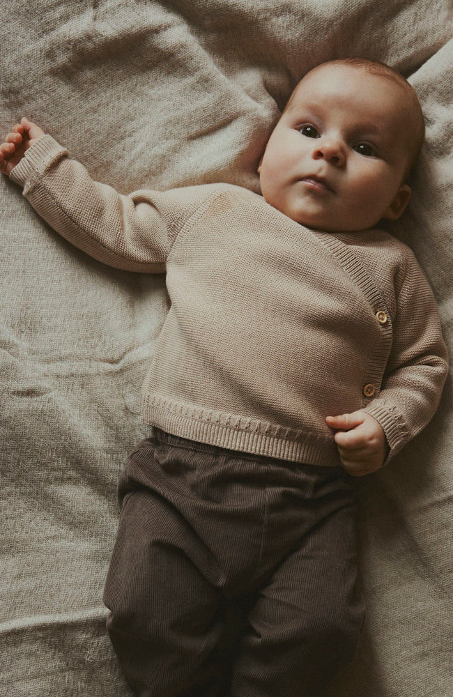 What Baby Shirt &amp; Pants set Merino - Camel