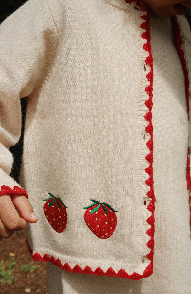 Strawberry Cardigan - Barbados Cherry