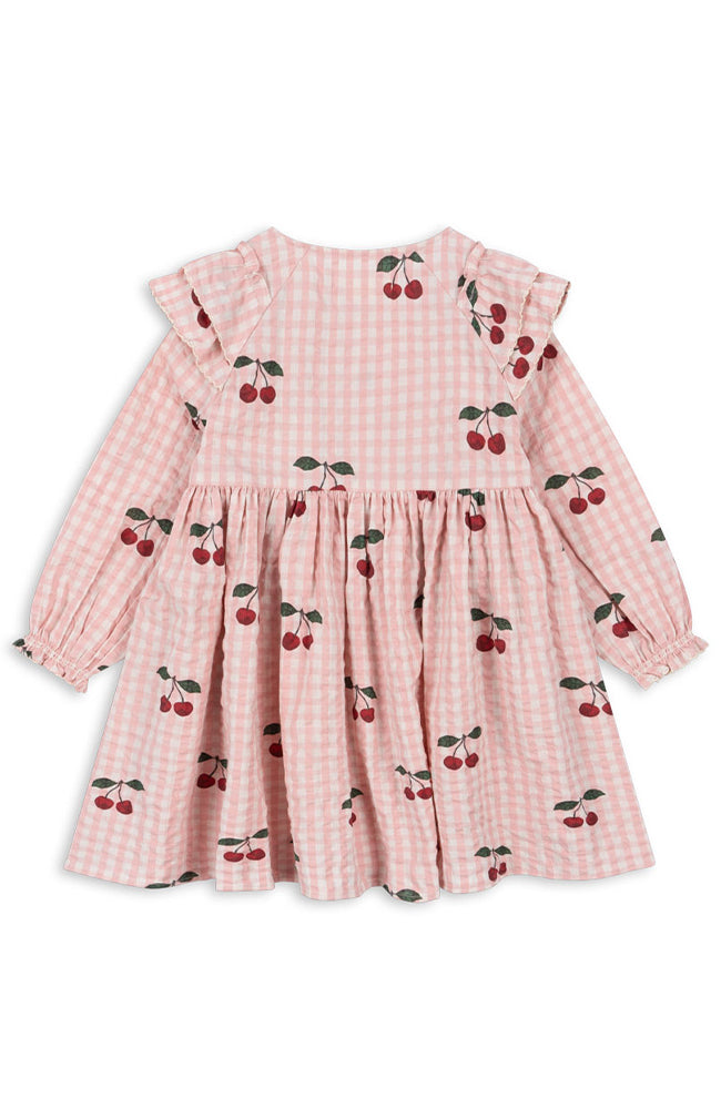 Kim Frill Dress - Cherry Check