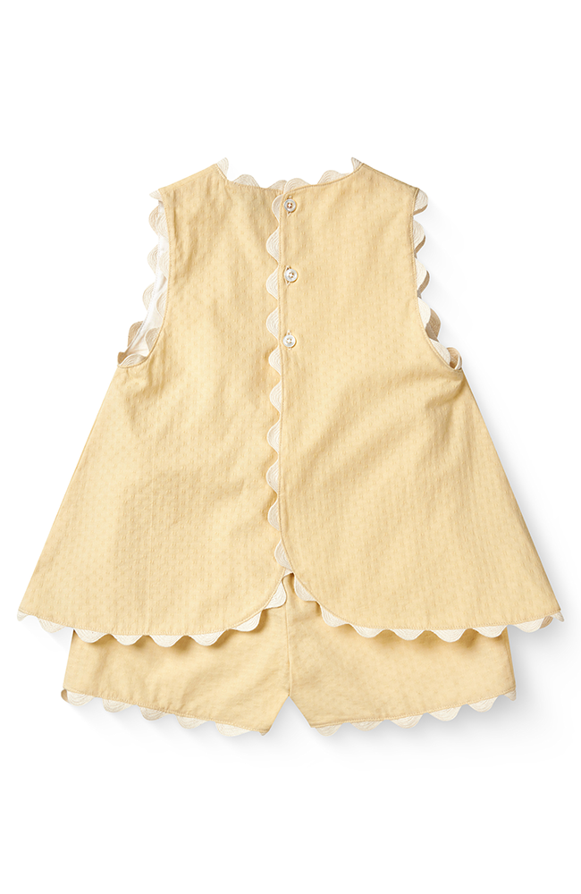 Deco Top & Shorts Set - Pale Yellow Comb.
