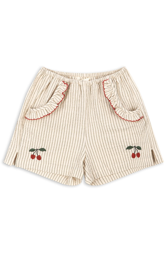 Ellie Frill Shorts - Tea Stripe