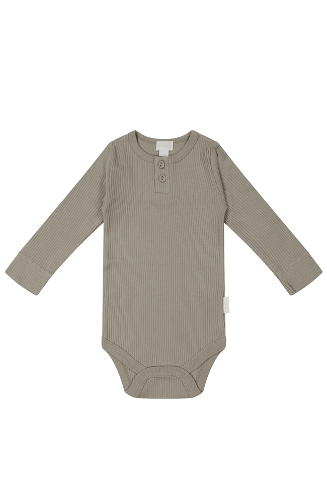 Rib Long Sleeve Bodysuit - Twig Jamie Kay Body