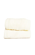 Basic Rib Short Sock - Cream