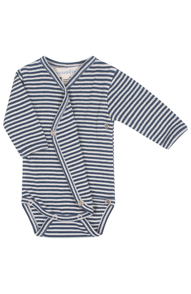 Newborn Wrap Body - Navy/Offwhite