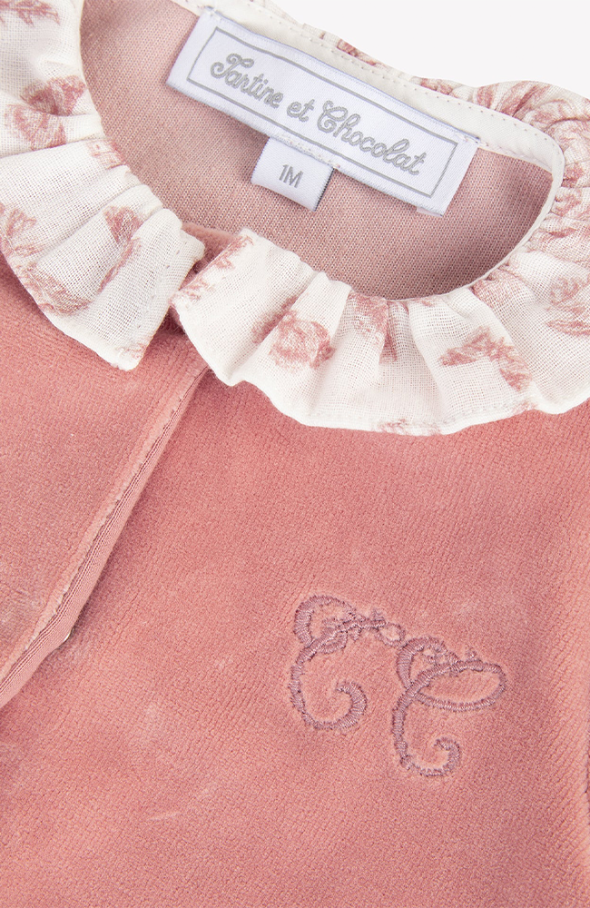 Onepiece - Pink in Velvet Print Toile de jouy