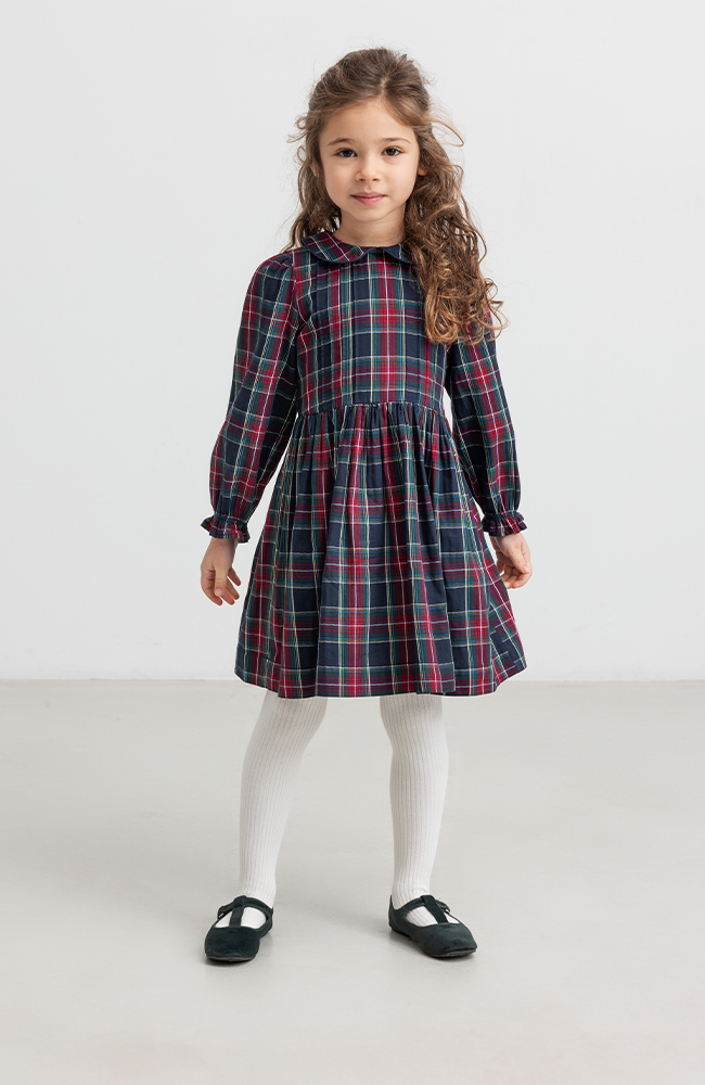 Delice Check Dress - Pilot Navy Check