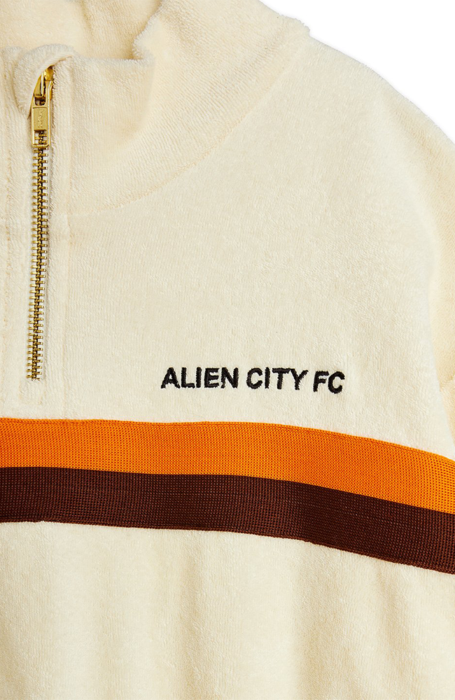Alien City FC Zip Terry Sweatshirt - Off white