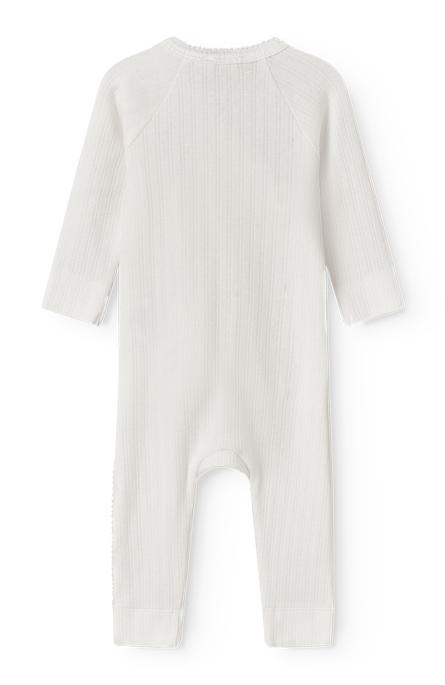 Rula Pointelle Romper - Gentle White