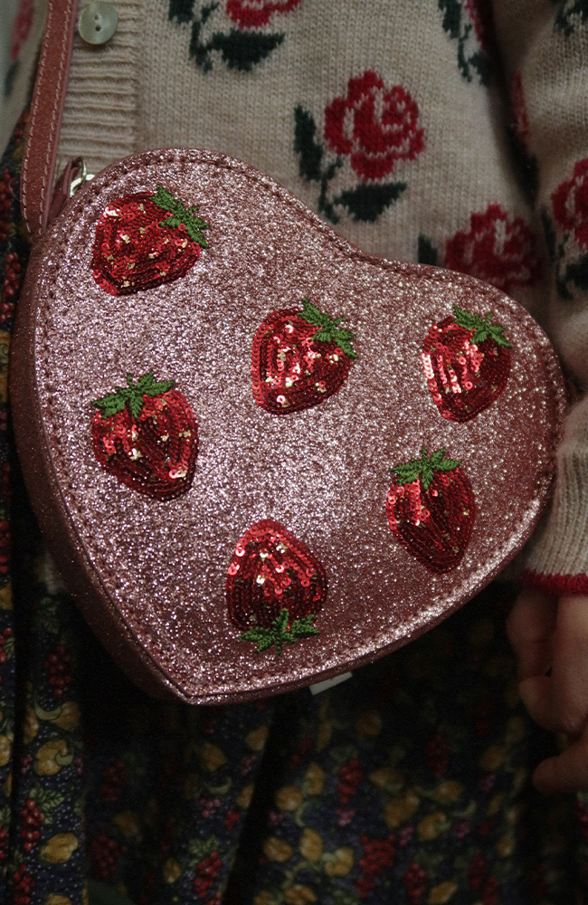 Tut Heart Sequin Bag - Rose