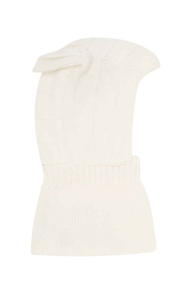 Balaclava Ears Wool Knit - Off-white