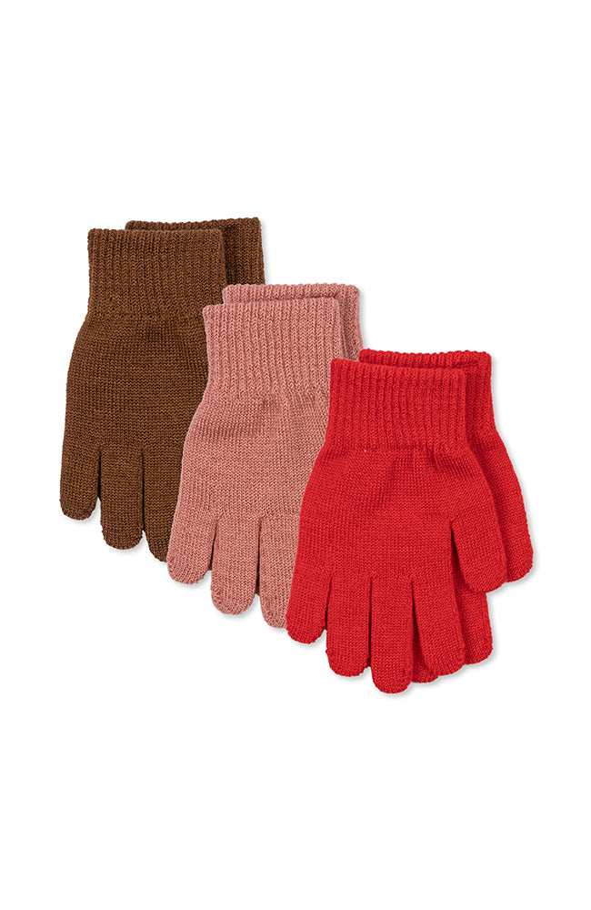 Filla Gloves - Rose/Pecan/Scarlet