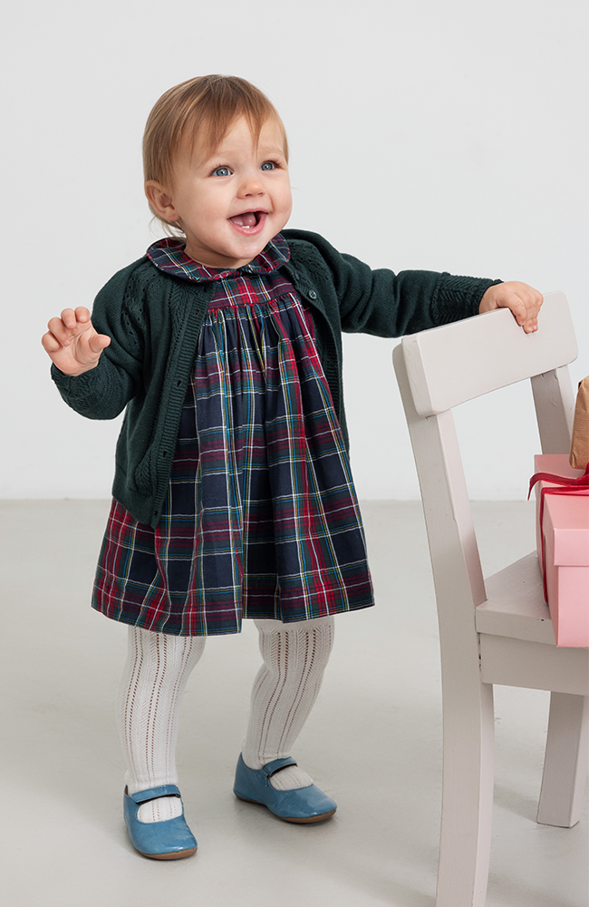 Dulla Check Dress - Pilot Navy Check