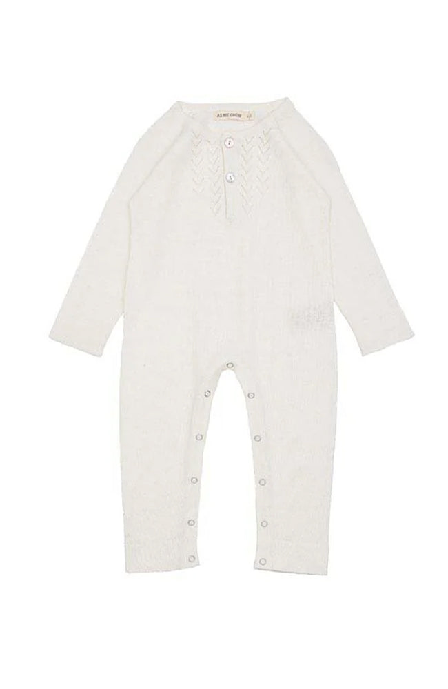 Lace Front Jumpsuit - Cream (Copy) AS WE GROW Onepiece