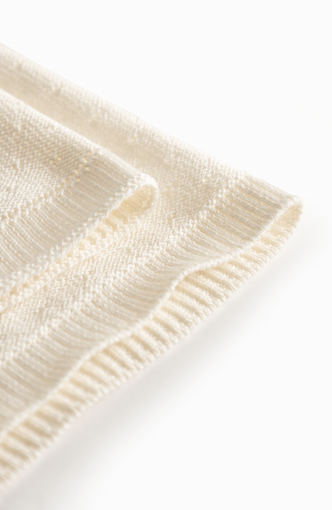 Alia Blanket Modal Mini Dots - Gentle White