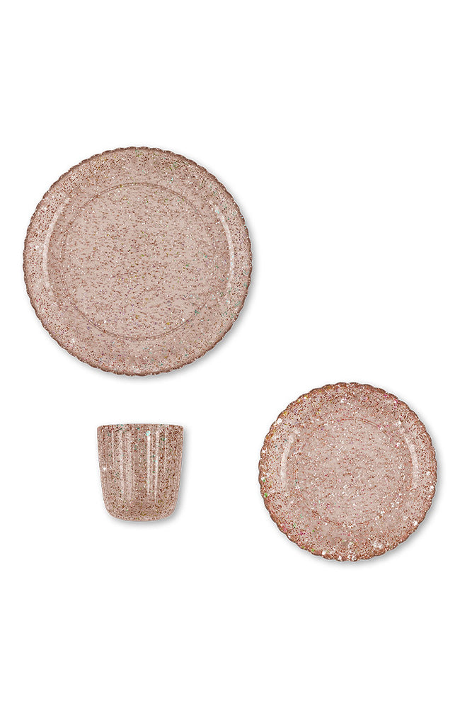 Dinner Set Glitter - Sparkling Blush Konges Slöjd Äta & dricka