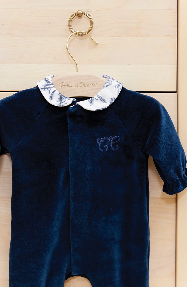 Onepiece - Blue Velvet Print Toile de jouy