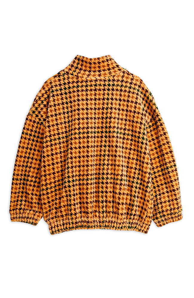 Dog Houndstooth Velor Sweatshirt - Beige