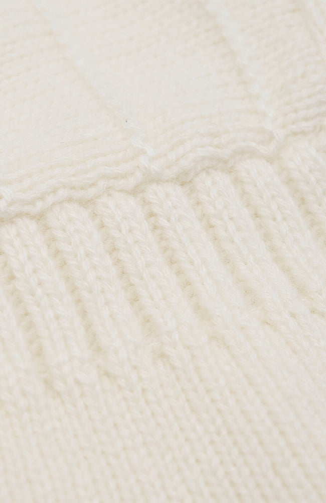 Balaclava Ears Wool Knit - Off-white